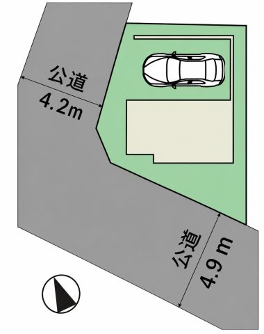 志木市上宗岡第1期の区画図