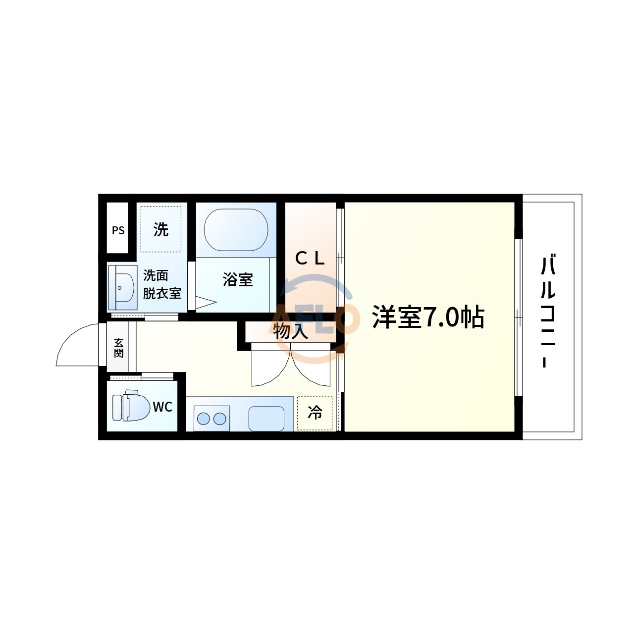 JJCOURT磯路Ⅲの間取り|JJCOURT磯路3　間取り