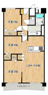 【間取り】 | 泉北若松台ＡＢ住宅１号棟 | 南東向きにつき日当たり良好！たっぷりの陽光に包まれる明るいです！ぜひ現地でお確かめください♪