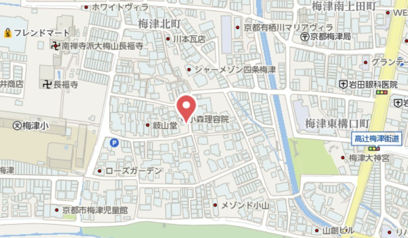京都市右京区梅津北町　建築条件付き土地の地図