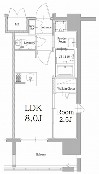 【間取り】 | 新品家具付きマンション港2(KaGood福岡) | ※間取りと異なる場合は現状を優先します。