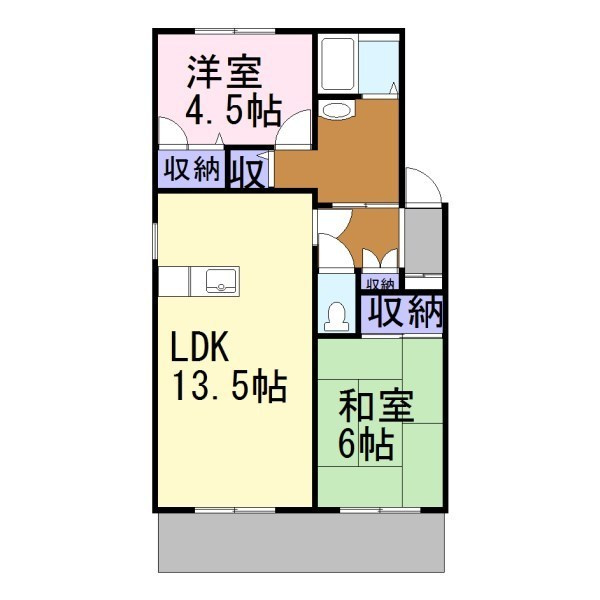 メゾングレーヌの間取り