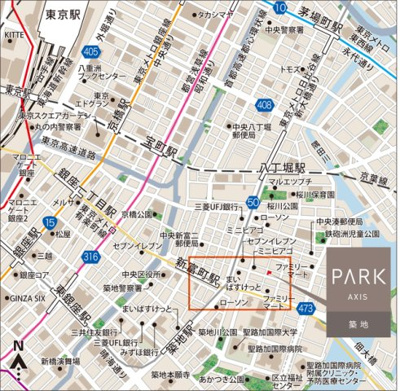 【地図】 | パークアクシス築地