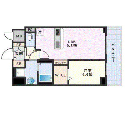 プレサンス丸の内アドブルの間取り