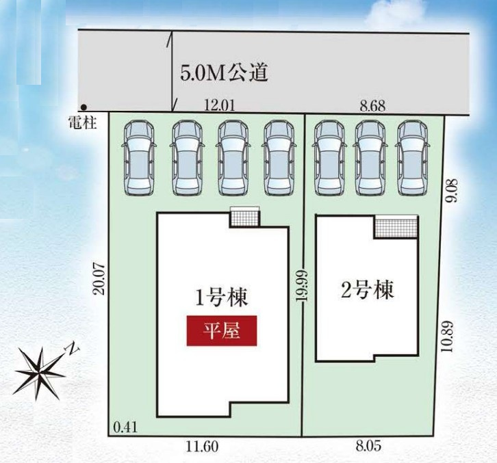 GRAFARE　熊谷市拾六間2期の区画図|図面と現況が異なる場合、現況を優先とします。【2号棟】