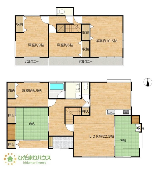 【間取り】 | 筑西市辻　中古戸建 | 部屋数豊富な6LDKの間取りです。お子様の一人部屋はもちろん、ご夫婦の趣味のお部屋も実現可能です♪