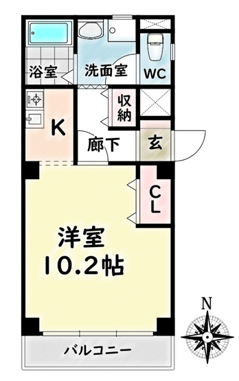 【間取り】 | ローズウッド北頭【名古屋市賃貸・宅配ボックス】