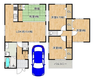 【間取り】 | 土師町１丁　中古一戸建 | 【暮らしやすい４ＬＤＫ】子供部屋や趣味のお部屋も作れますね♪是非現地にてご確認ください♪