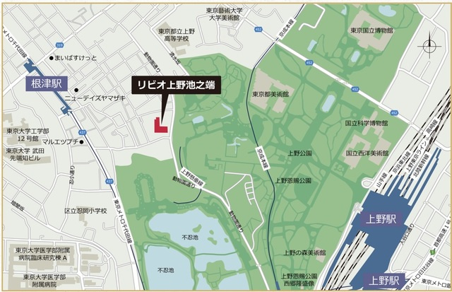 リビオ上野池之端の地図