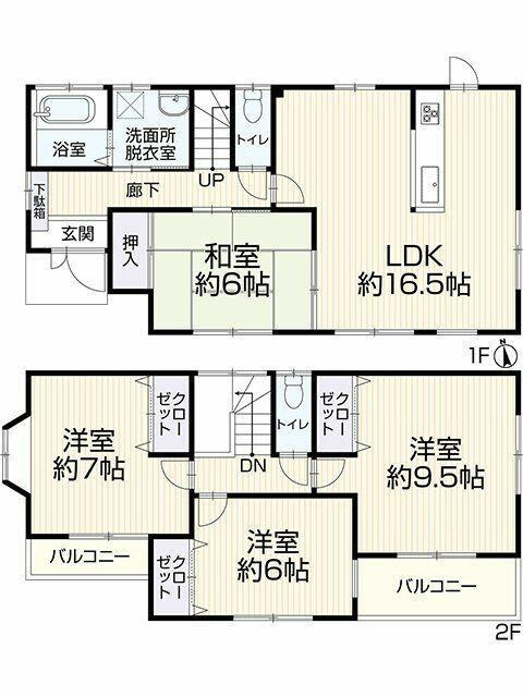 中古戸建て・仲介手数料半額）稲沢市平和町西光坊大門先１７３－１の間取り|間取り