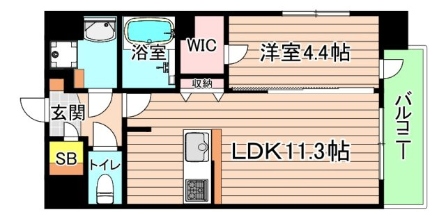 大阪市都島区善源寺町１丁目の賃貸マンションの間取り