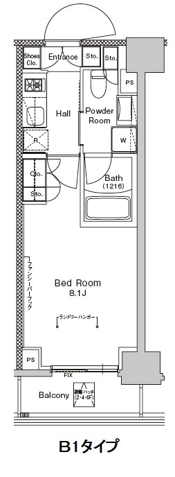 プラウドフラット門前仲町Ⅴの間取り|★間取り図★