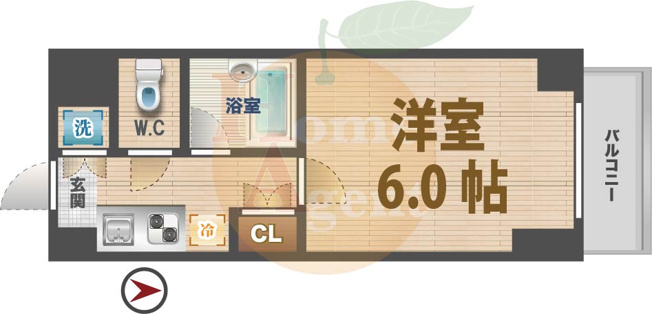 【間取り】 | ルーブル西荻窪弐番館 | 1Kのお部屋です。