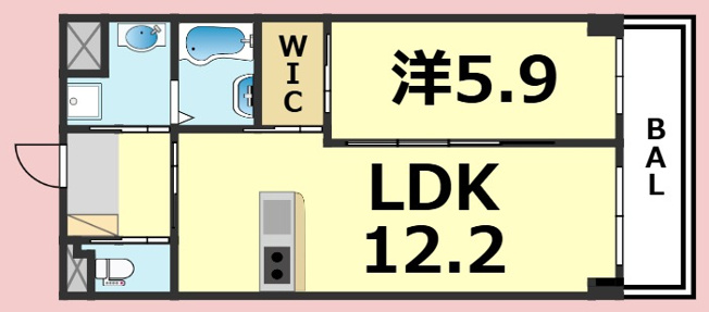 【間取り】 | レアグランツ東難波Ⅰ