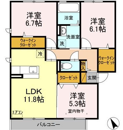 【間取り】 | PARK HILLS MIYAKO D