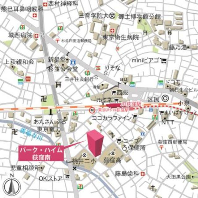 パーク・ハイム荻窪南の地図