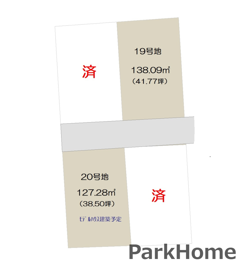 高知市鴨部上町 -19号地・建築条件付き-売土地の区画図