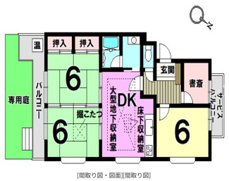 【間取り】 | エメラルドマンション箱崎Ⅴ