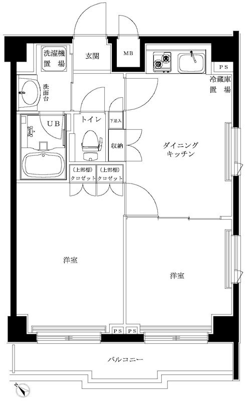 ルーブル旗の台弐番館 の間取り