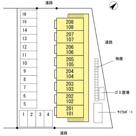 ジュネス下新の区画図