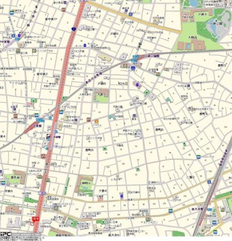 アクティブミレニアム中延の地図