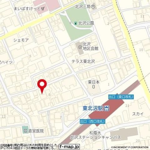 アレイム東北沢の地図