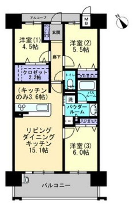 アルファステイツ表町の間取り