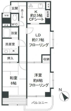 【間取り】 | 昭島コートエレガンスC(アキシマコートエレガンスシー)