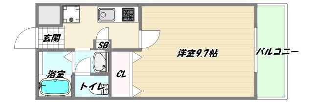 大阪市東淀川区淡路４丁目の賃貸マンションの間取り