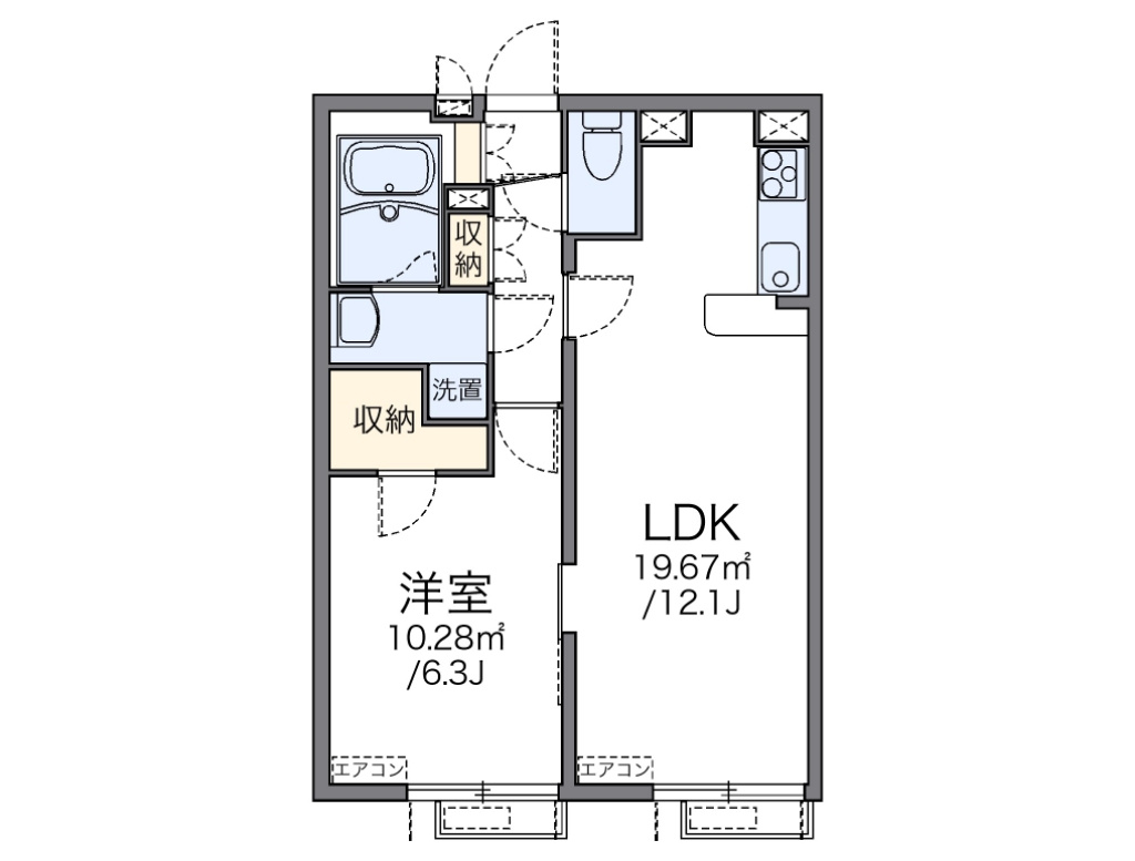 レオパレスホーリー の間取り