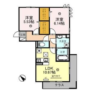 【間取り】 | Maison Clair(メゾン・クレール) | お部屋の間取りです