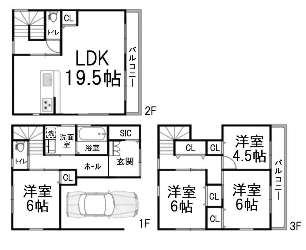 明石市大久保町谷八木　新築戸建　の間取り