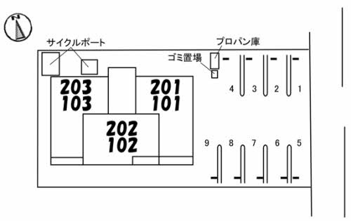 シューハイツ福富の区画図
