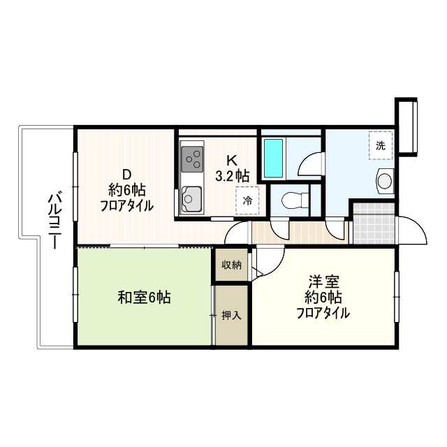練馬区上石神井４丁目の賃貸マンションの間取り
