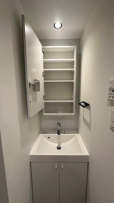 新品家具付きマンション新宿11(KaGood東京)の独立洗面台