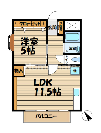 【間取り】 | コーポパールE