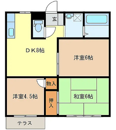 栃木県足利市鹿島町　一棟アパートの間取り