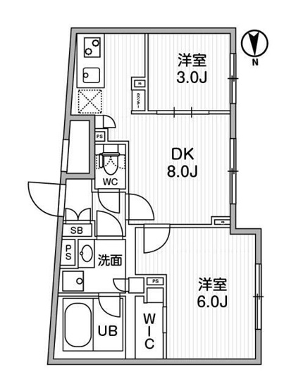 【間取り】 | ＡＬＴＥＲＮＡ祐天寺 | 間取り図