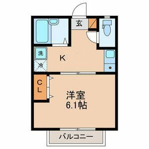 メゾンランジュＨの間取り|間取りです。