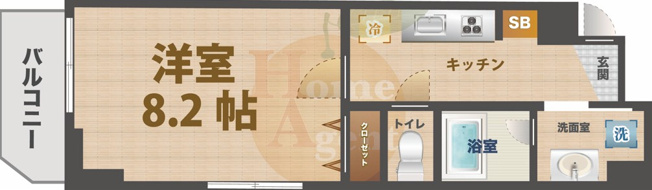 【間取り】 | ＨＹ’ｓ　ｓｔａｇｅ　西荻窪 | 1Kのお部屋です。