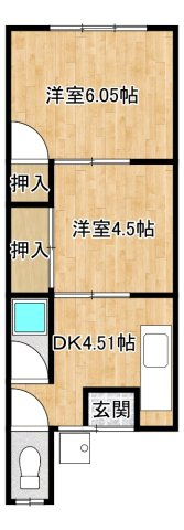 寝屋川市緑町の賃貸マンションの間取り
