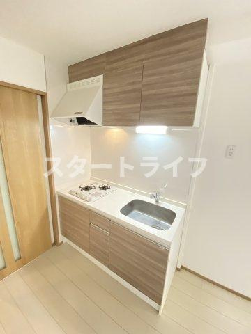 大阪市東淀川区柴島２丁目のアパートのキッチン