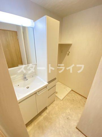 大阪市東淀川区柴島２丁目のアパートの洗面所
