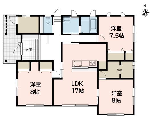 安曇野市豊科高家　中古住宅の間取り