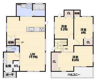 【間取り】 | 城陽市寺田宮ノ平　中古戸建