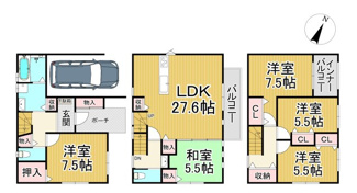 【間取り】 | 川西市久代2丁目5の14の45　中古一戸建て
