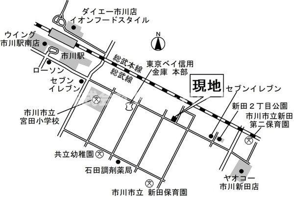 パルトネール市川の地図