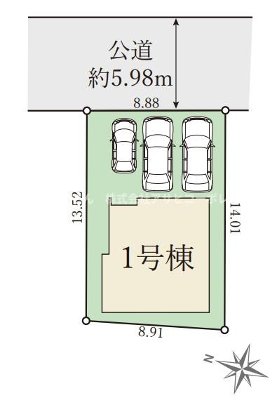 垂水区小束山本町2丁目　新築戸建ての区画図