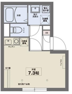 【間取り】 | ＣＯＣＯＦＬＡＴ東中野 | 間取りです。