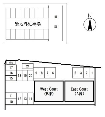 Ｅａｓｔ　Ｃｏｕｒｔの区画図